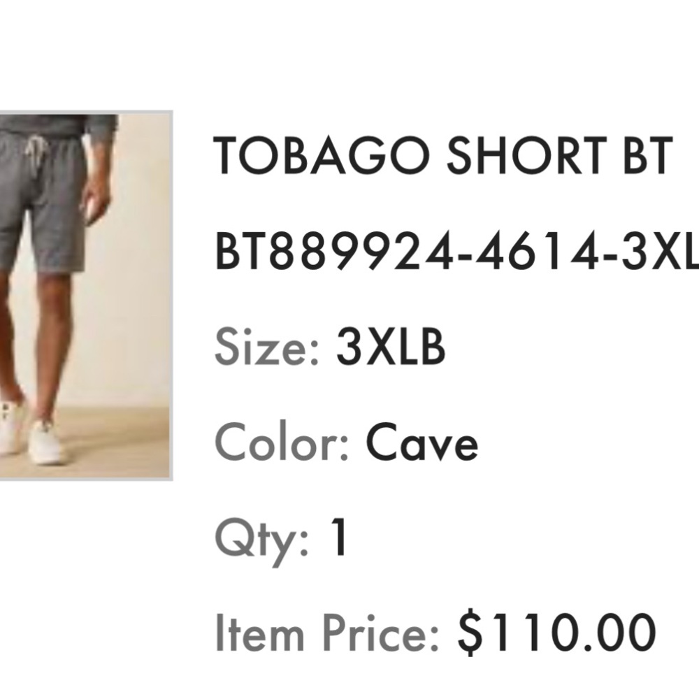 Tommy Bahama Cave Gray Men's Athletic Shorts